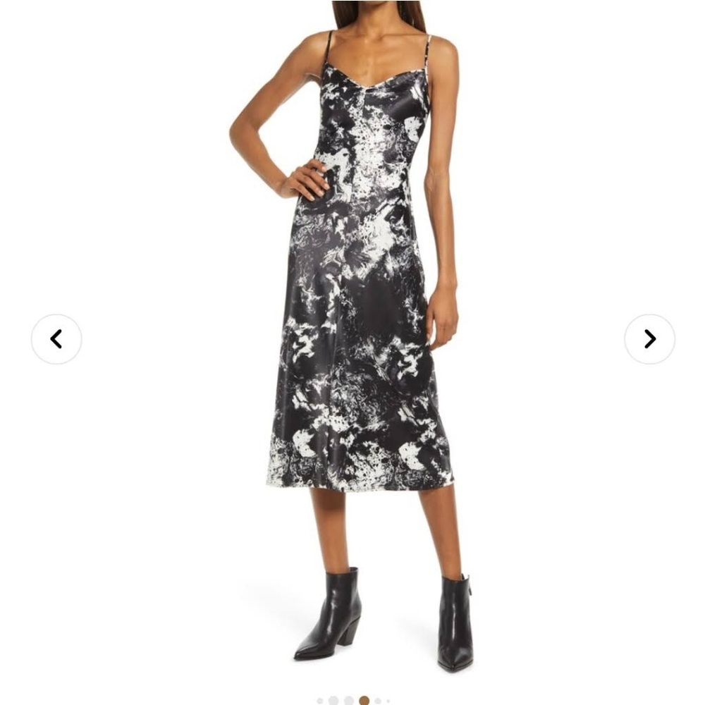 NWT Fourteenth Place Marble Print Slip Dress